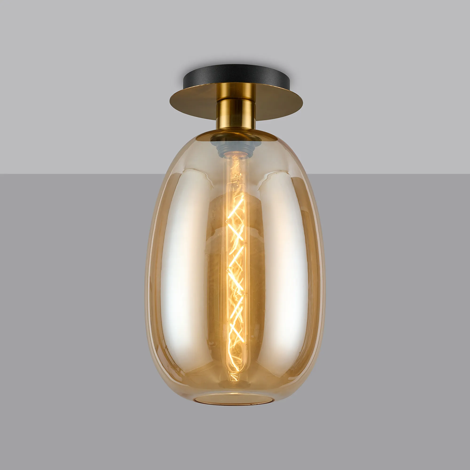 Lori Antique Gold Ceiling Lights Deco Flush Fittings